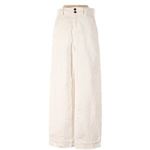 Everlane Wide Leg Organic Cotton Cream Pants 4
